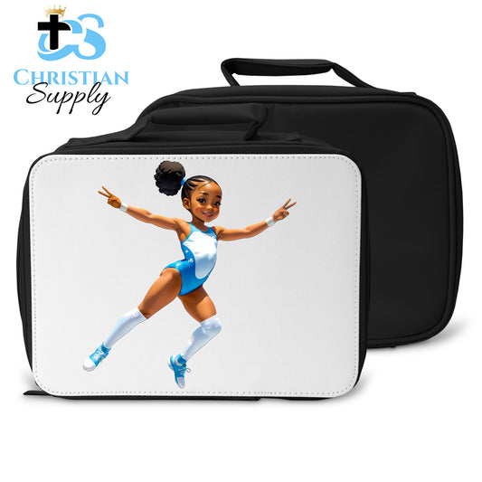 Kids Gymnastics Christian Blue Outfit Lunch Bag