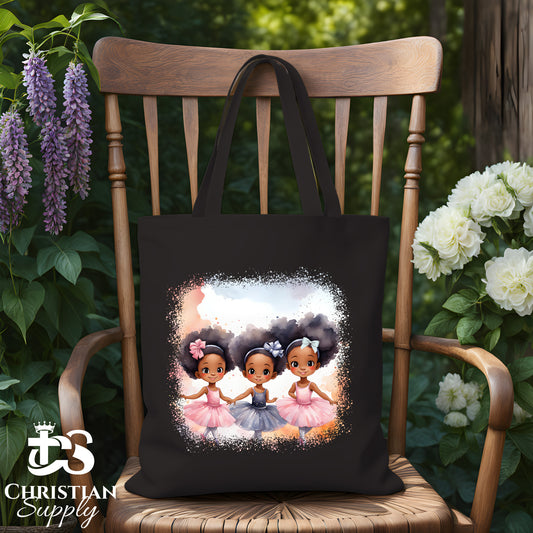 Kids Christian 3 Ballerinas 2 Tote Bag