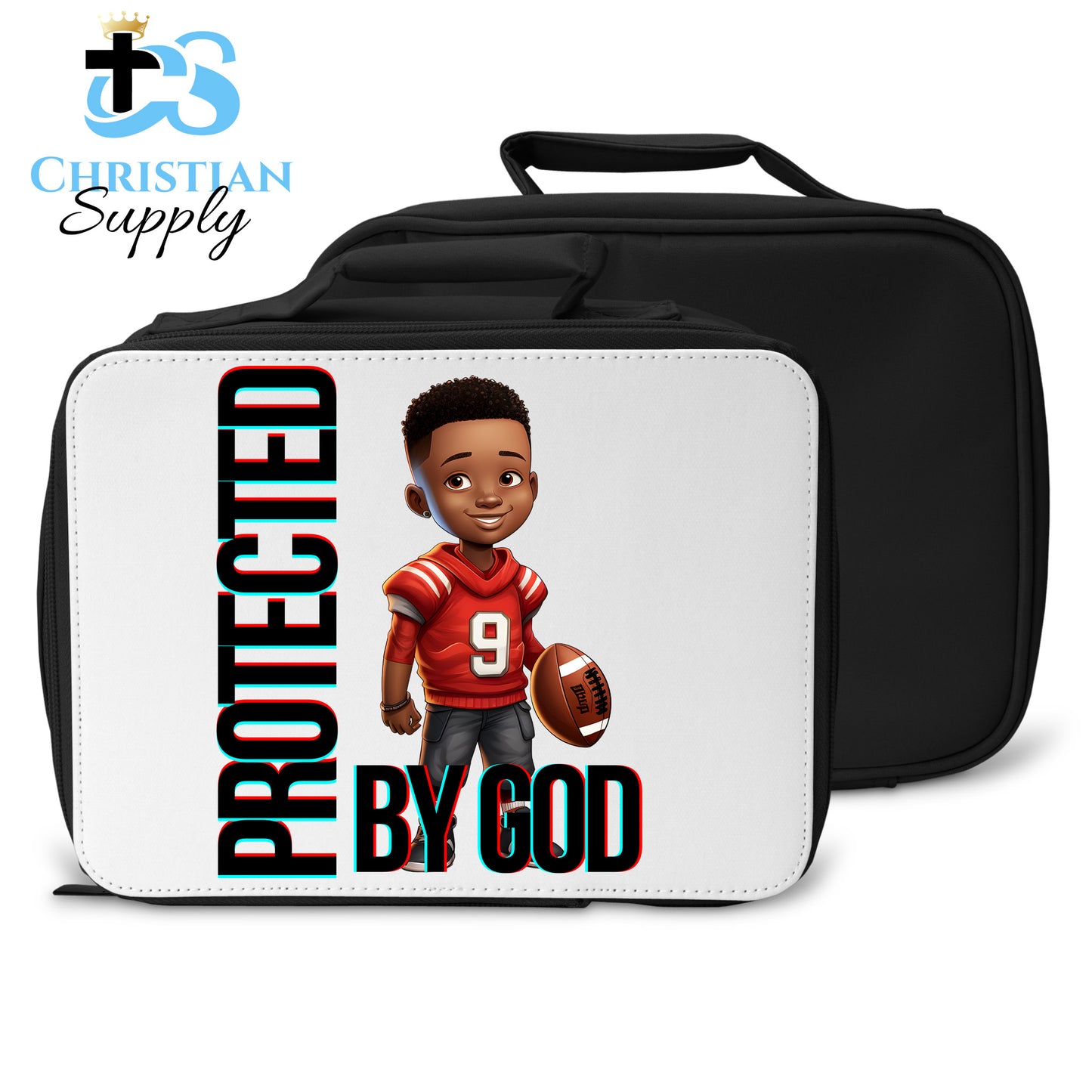 Kids Christian Football Red Jersey 1 Lunch Bag