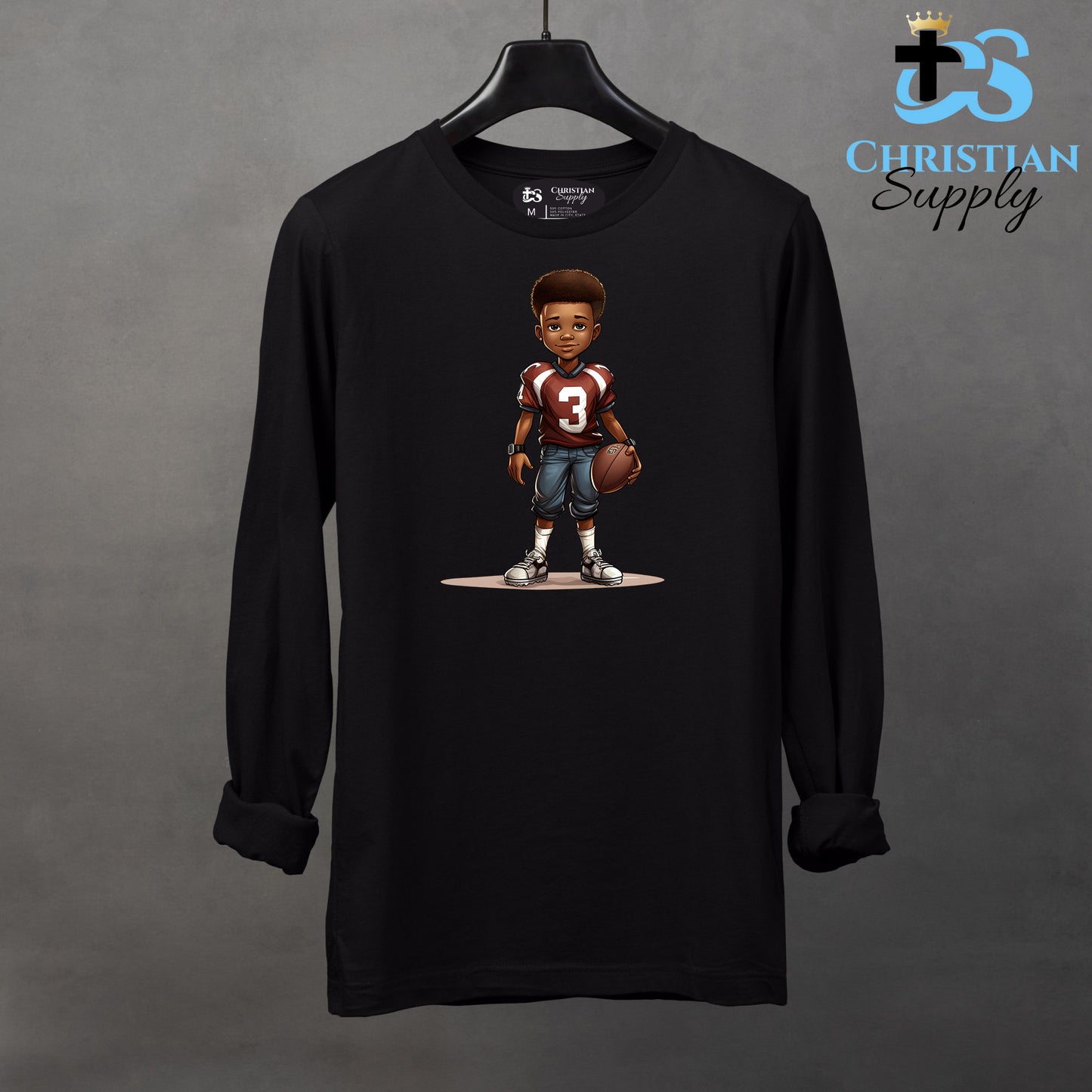 Kids Christian Football Brown Jersey 1 Apparel