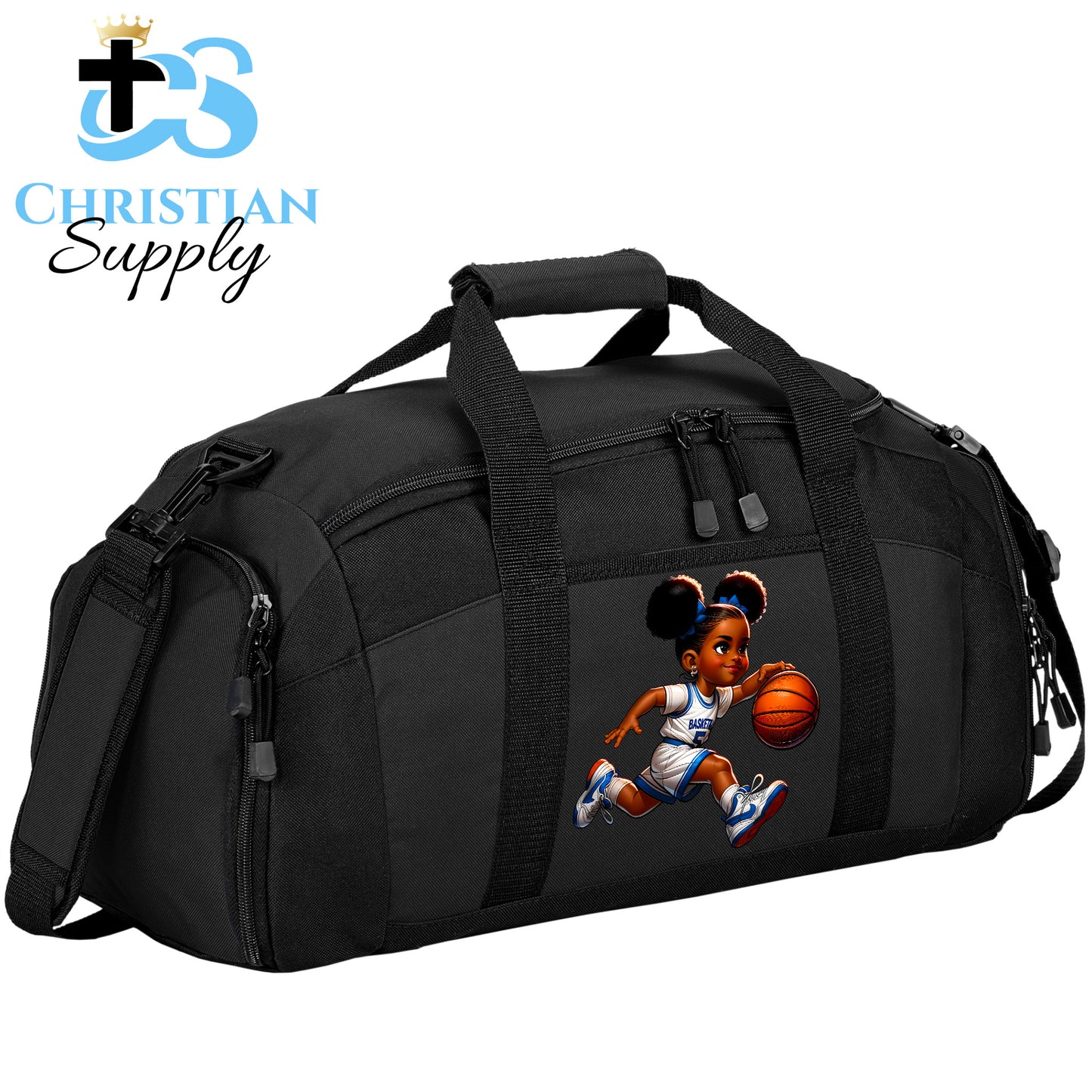 Kids Christian Basketball Player Duffel Bag