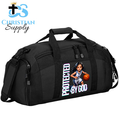 Kids Christian Basketball Player 2 Duffel Bag