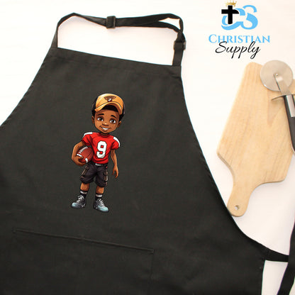 Kids Christian Football Red Jersey 2 Apron