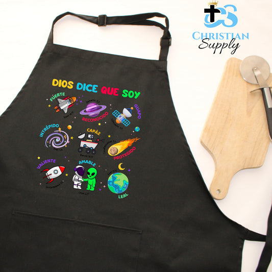 Kids Dios Dice Que Soy Space Spanish Apron