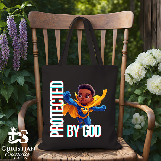 Kids Christian Star Super Boy Blue Outfit 3 Tote Bag