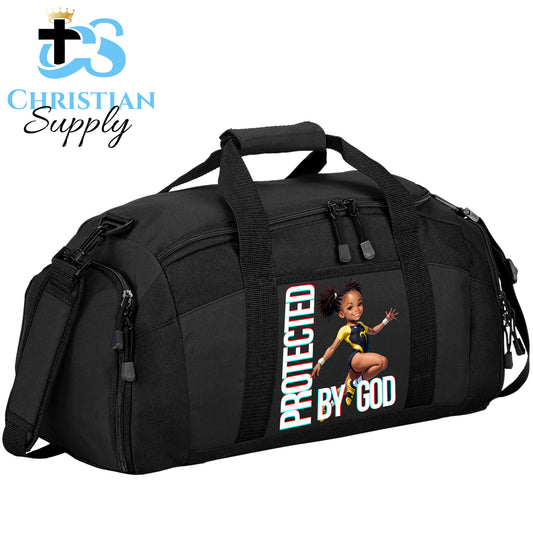 Kids Gymnastics Christian Yellow Outfit Duffel Bag