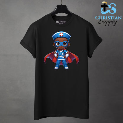 Kids Nurse Medical Christian Superhero Boy Blue Outfit Apparel