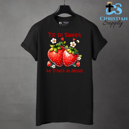 Kids Tis So Sweet to Trust in Jesus Strawberries Apparel