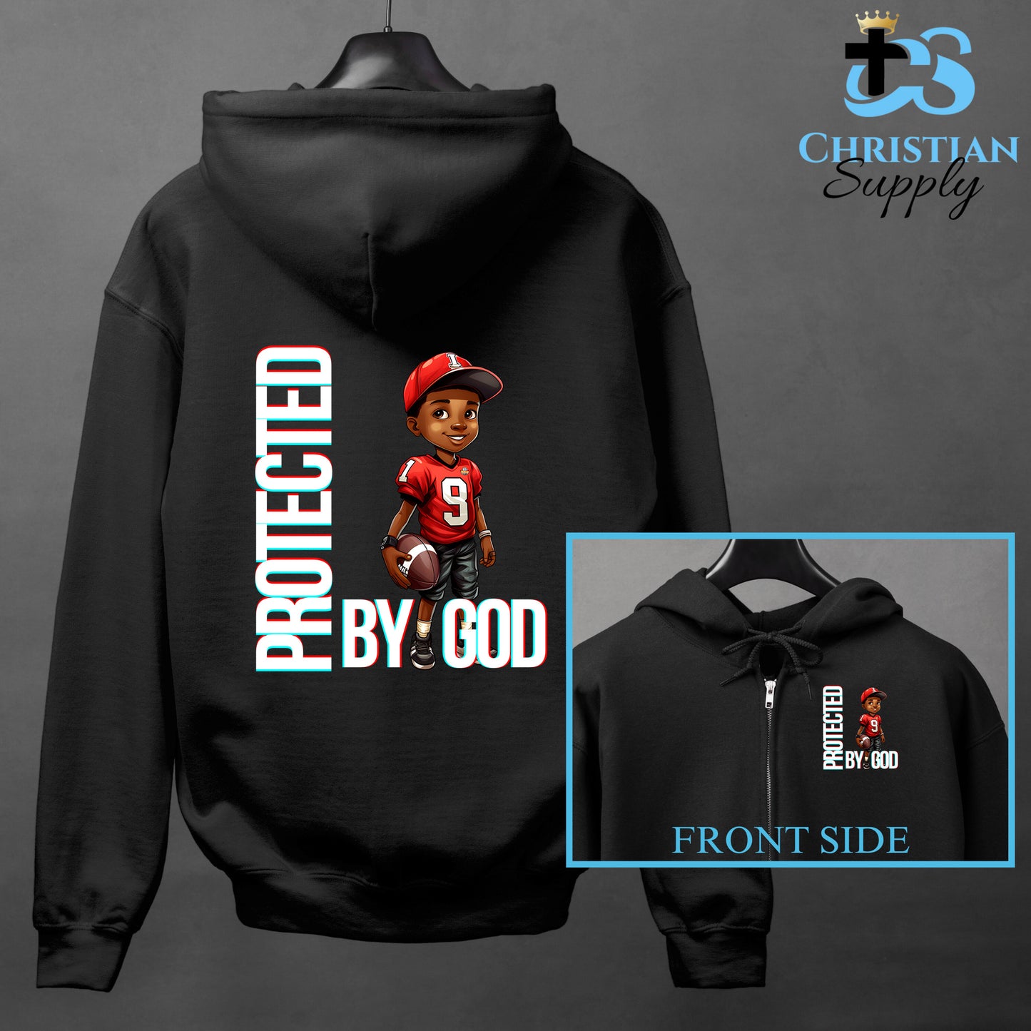 Kids Christian Football Red Jersey 3 Apparel