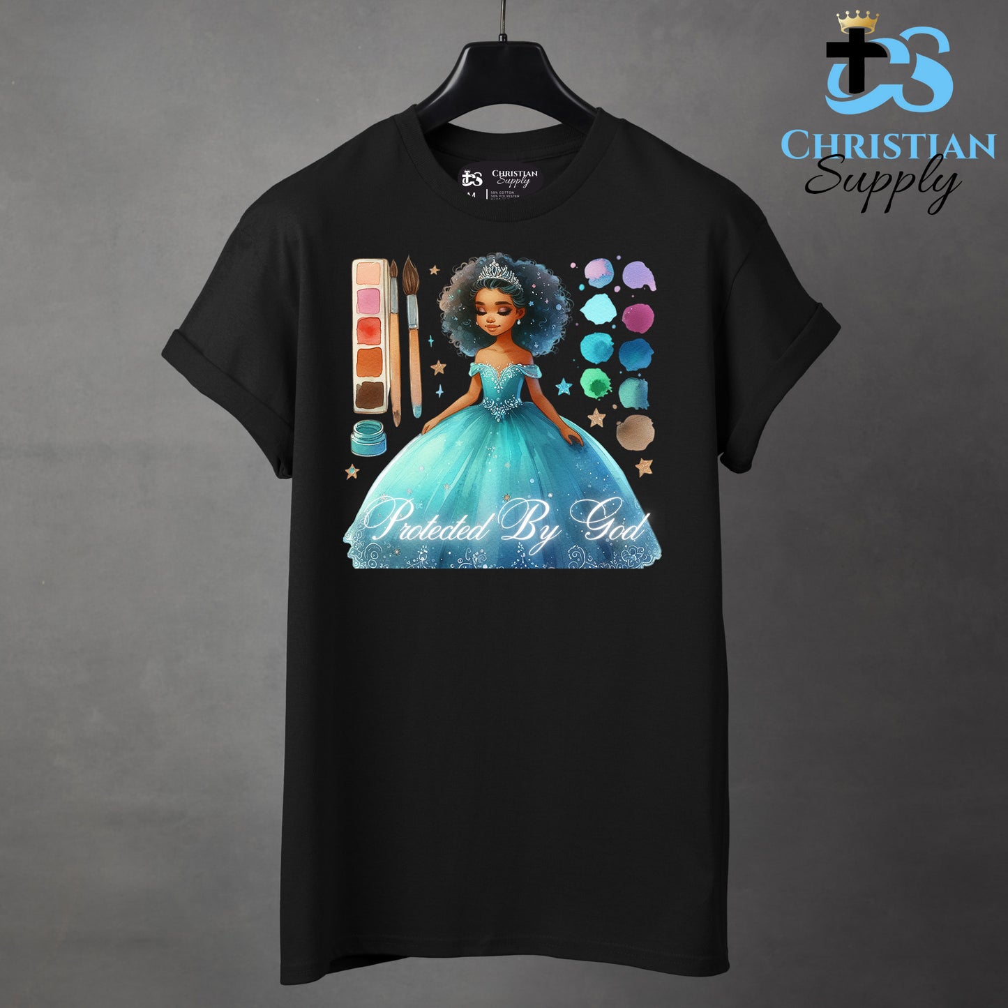 Kids Christian Princess Blue Makeup Artist Apparel