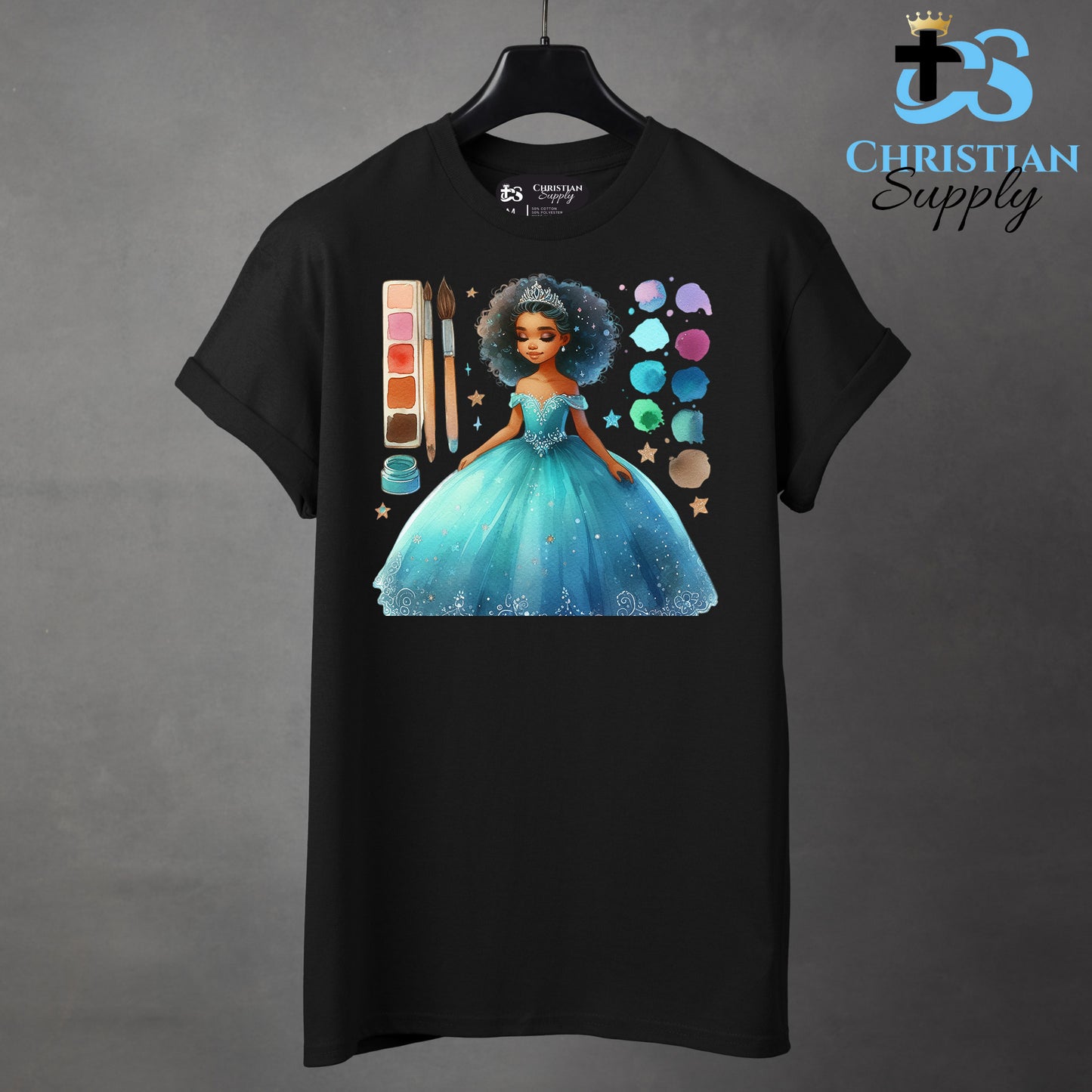 Kids Christian Princess Blue Makeup Artist Apparel