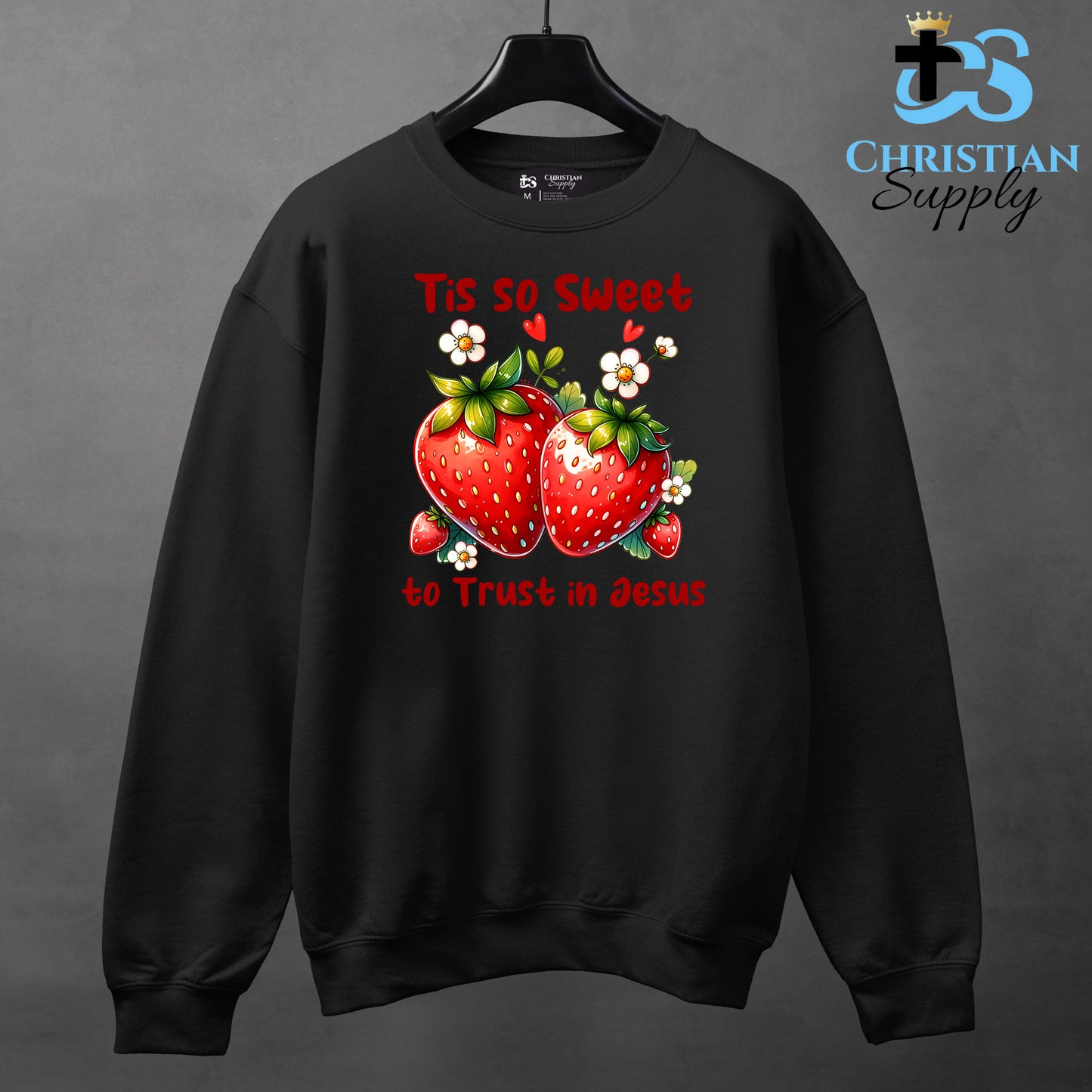 Kids Tis So Sweet to Trust in Jesus Strawberries Apparel