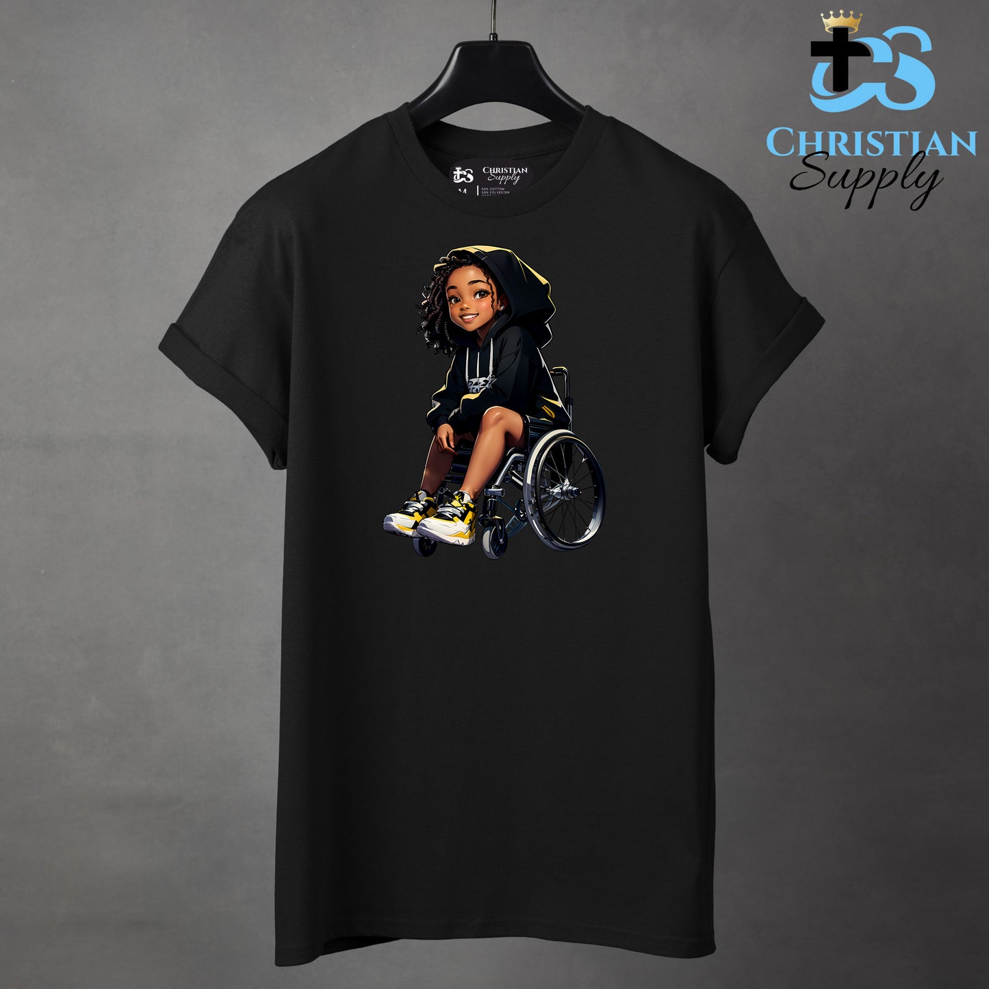 Kids Christian Girl in Wheelchair 3 Apparel