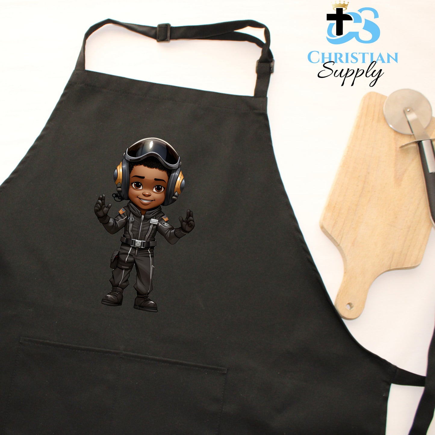 Kids Christian Boy Pilot 5 Apron