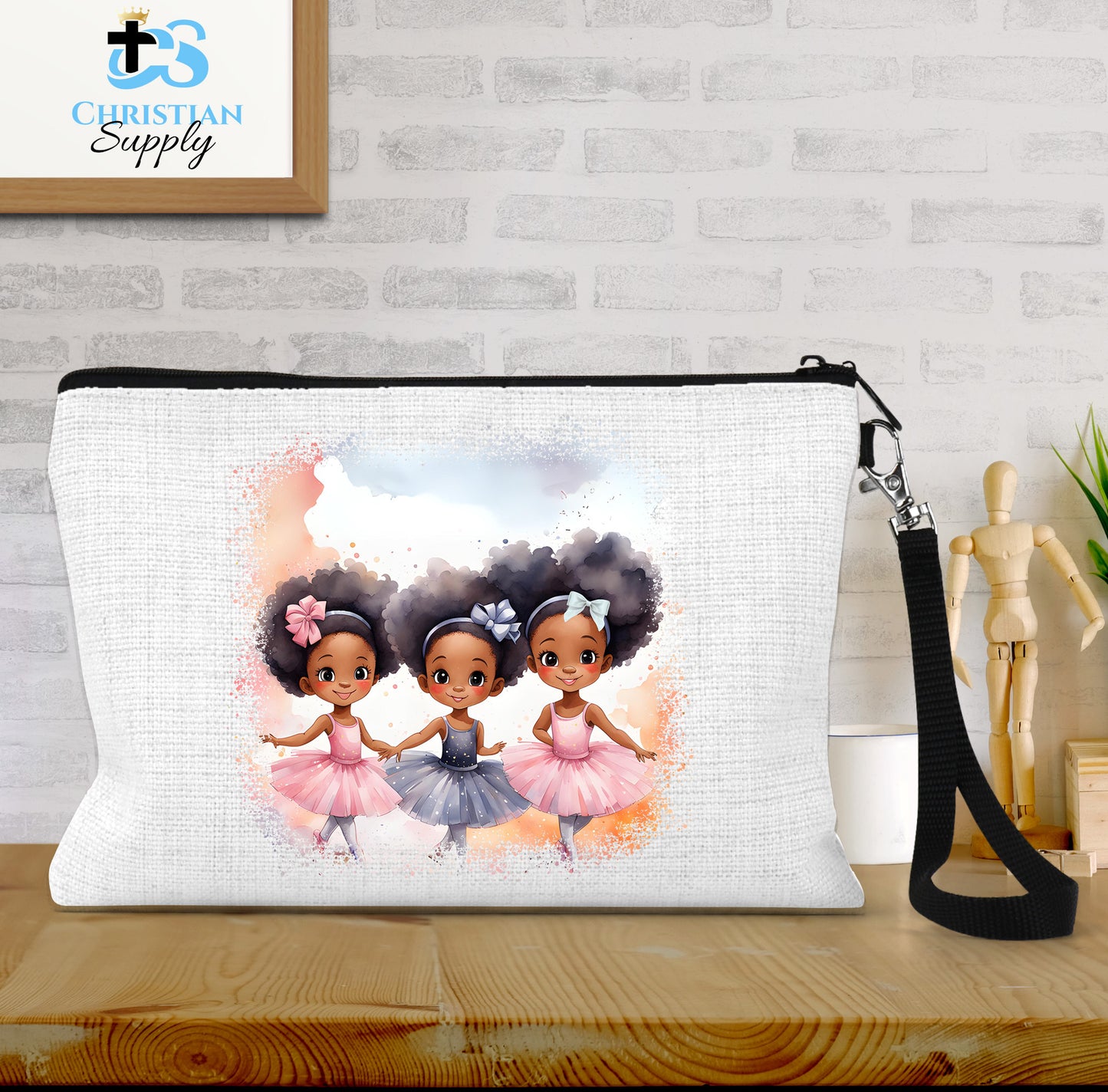 Kids Christian 3 Ballerinas 2 Wristlet