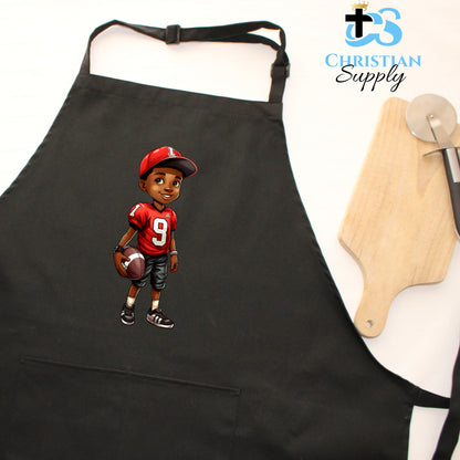 Kids Christian Football Red Jersey 3 Apron