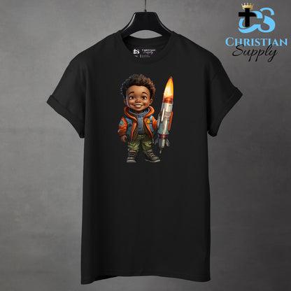 Kids Christian Boy with Rocket Science 2 Apparel