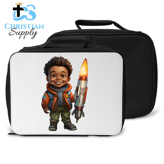 Kids Christian Boy with Rocket Science 2 Lunch Bag