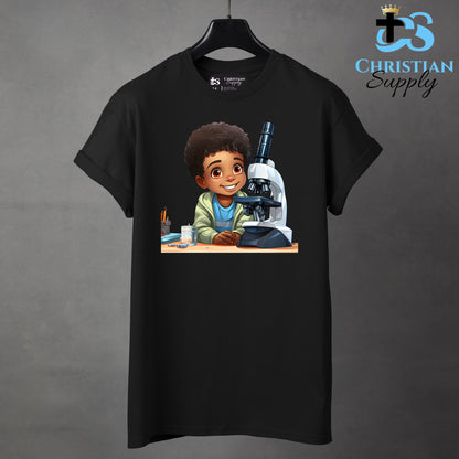 Kids Christian Scientist with Microscope 2 Apparel