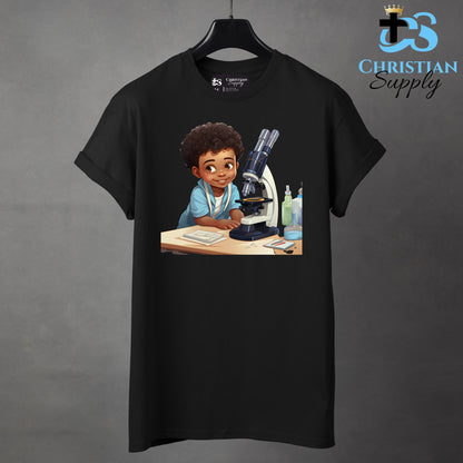 Kids Christian Scientist with Microscope 3 Apparel