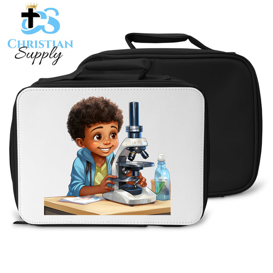 Kids Christian Scientist with Microscope Lunch Bag