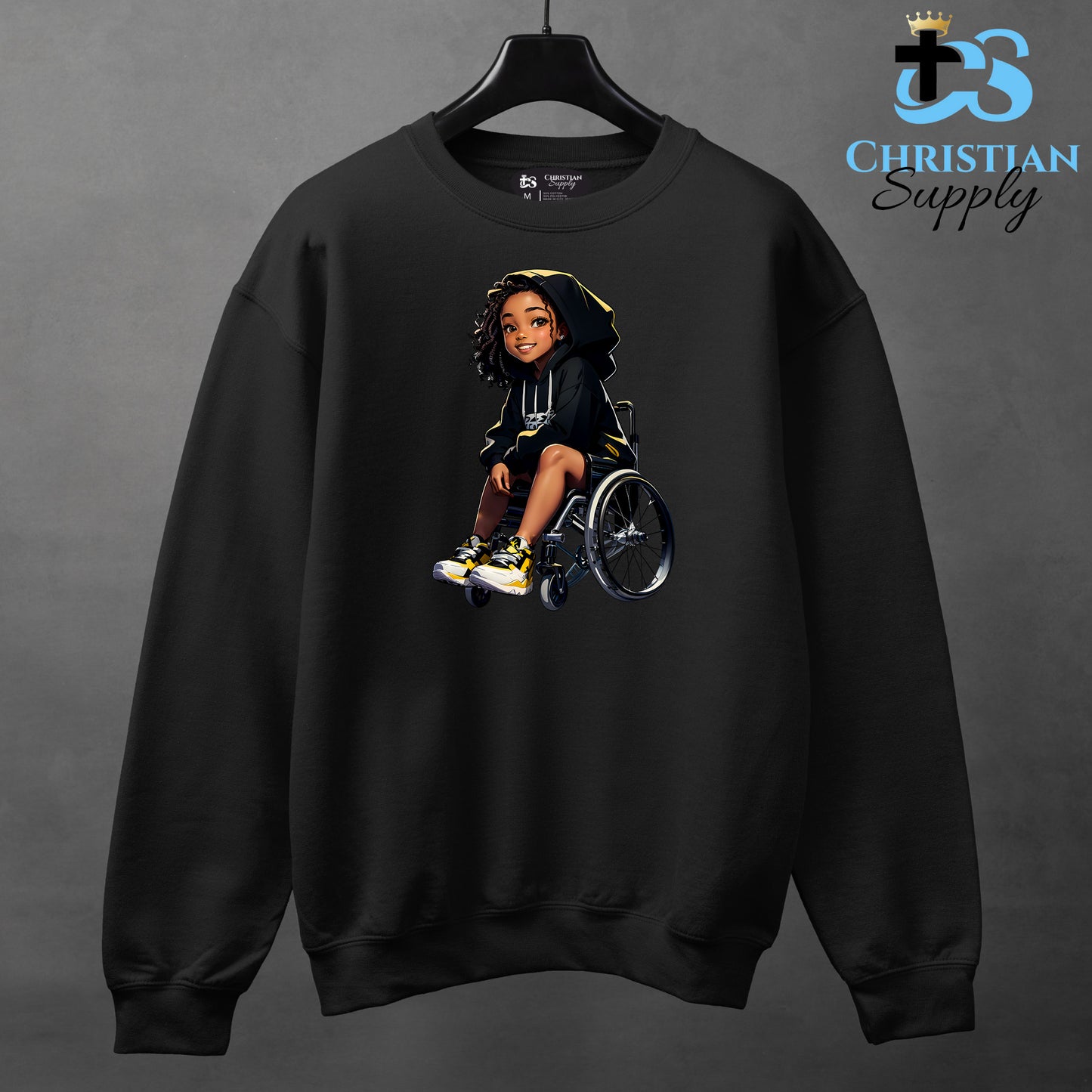 Kids Christian Girl in Wheelchair 3 Apparel