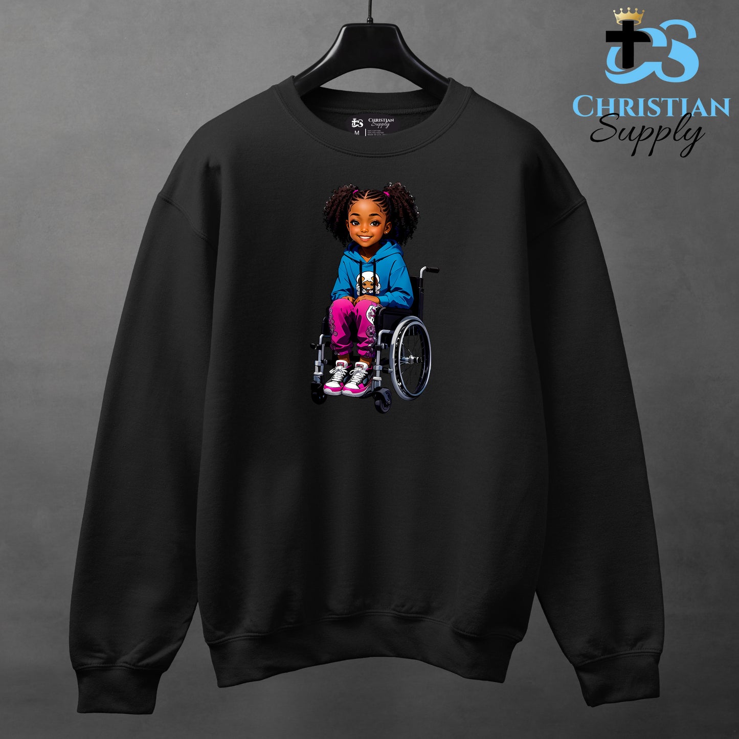 Kids Christian Girl in Wheelchair 5 Apparel