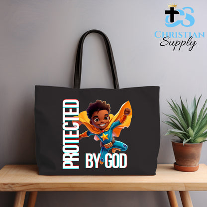 Kids Christian Star Super Boy Blue Outfit 2 Tote Bag