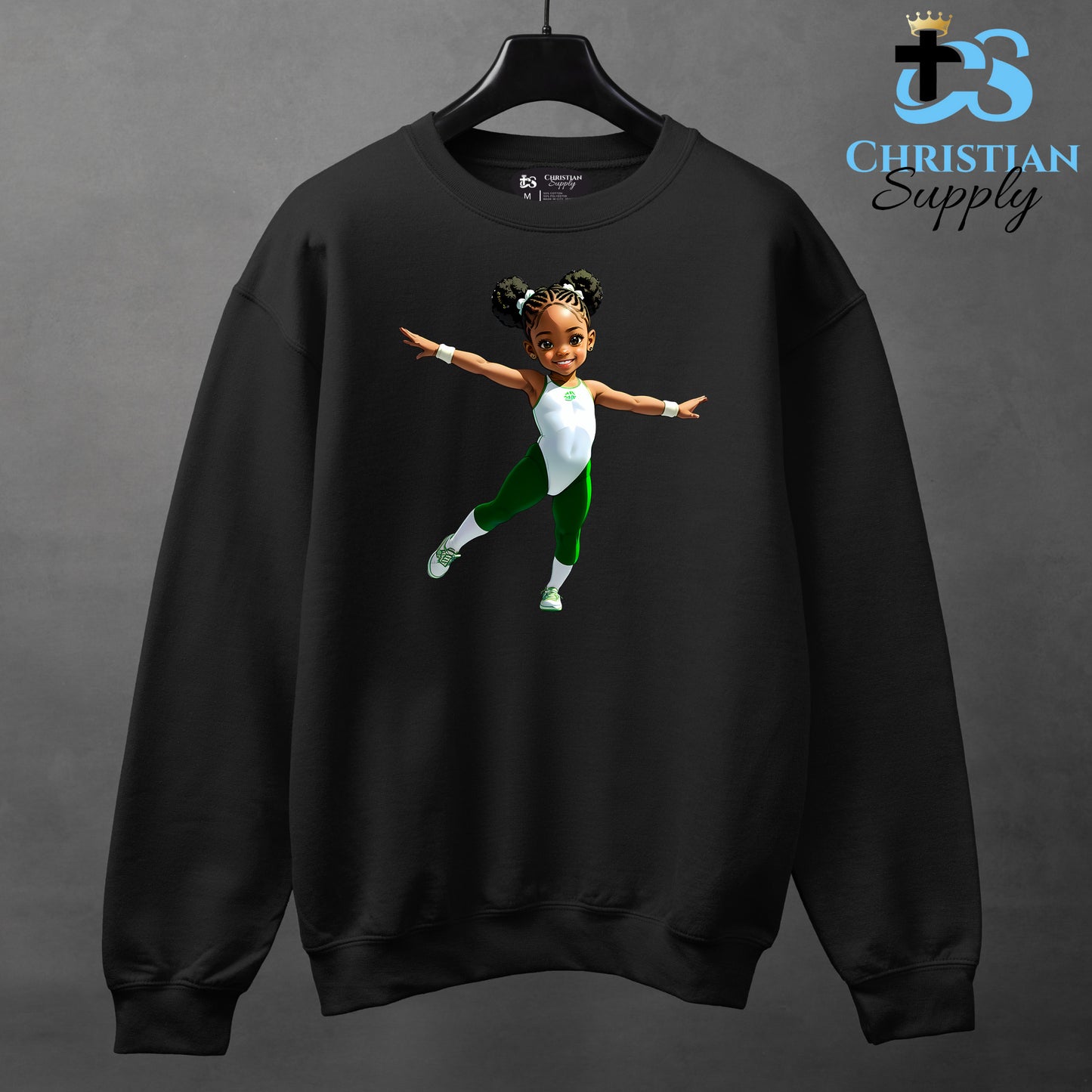 Kids Gymnastics Christian Green Outfit Apparel