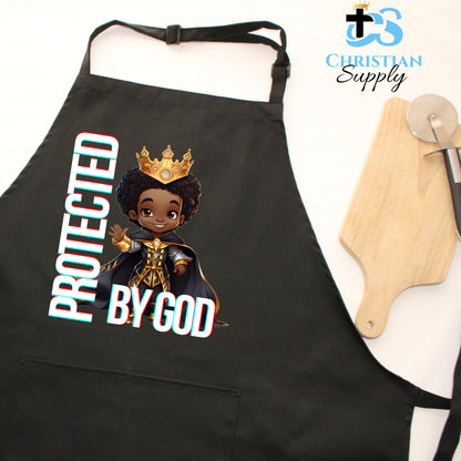 Kids Christian Young Black Prince Apron