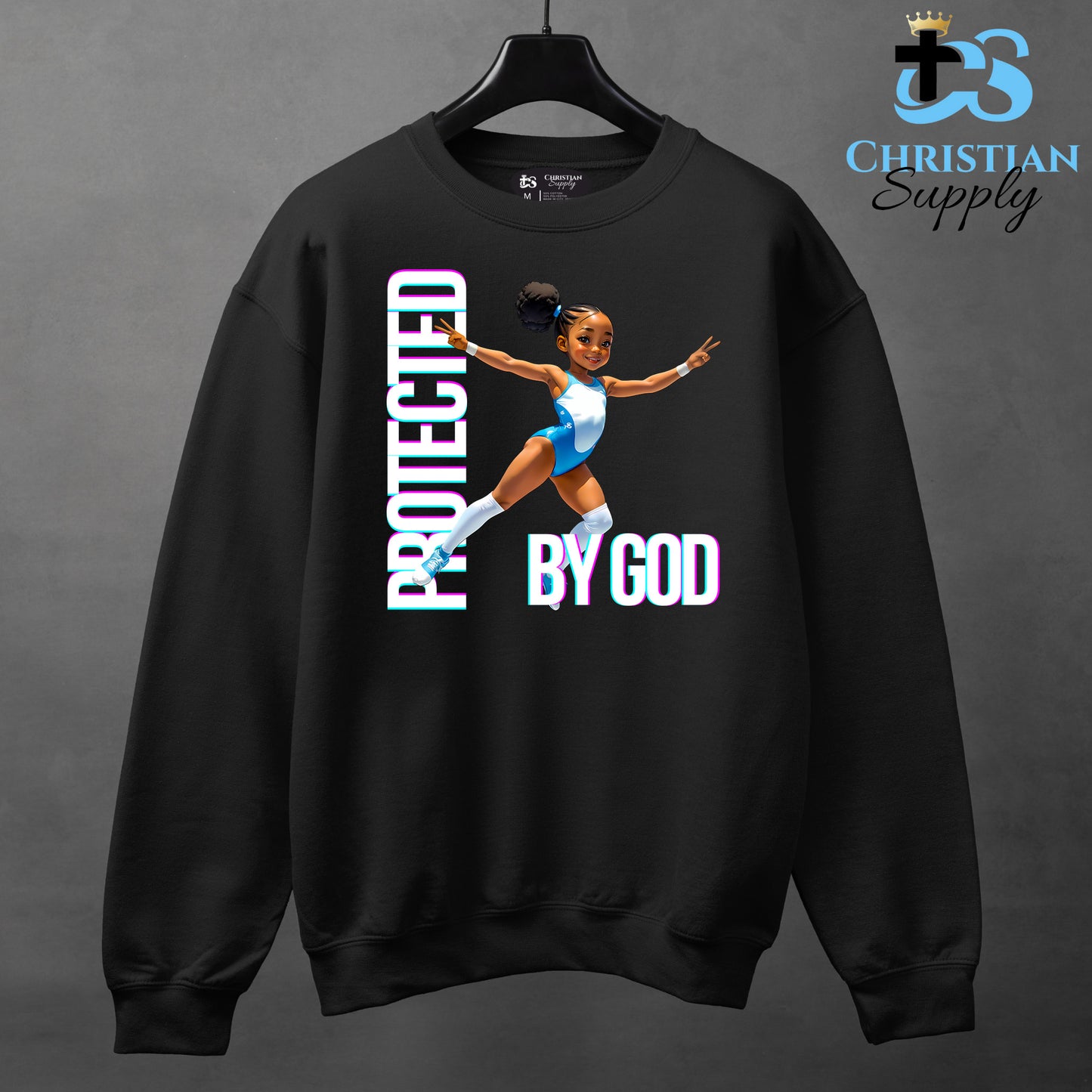 Kids Gymnastics Christian Blue Outfit Apparel