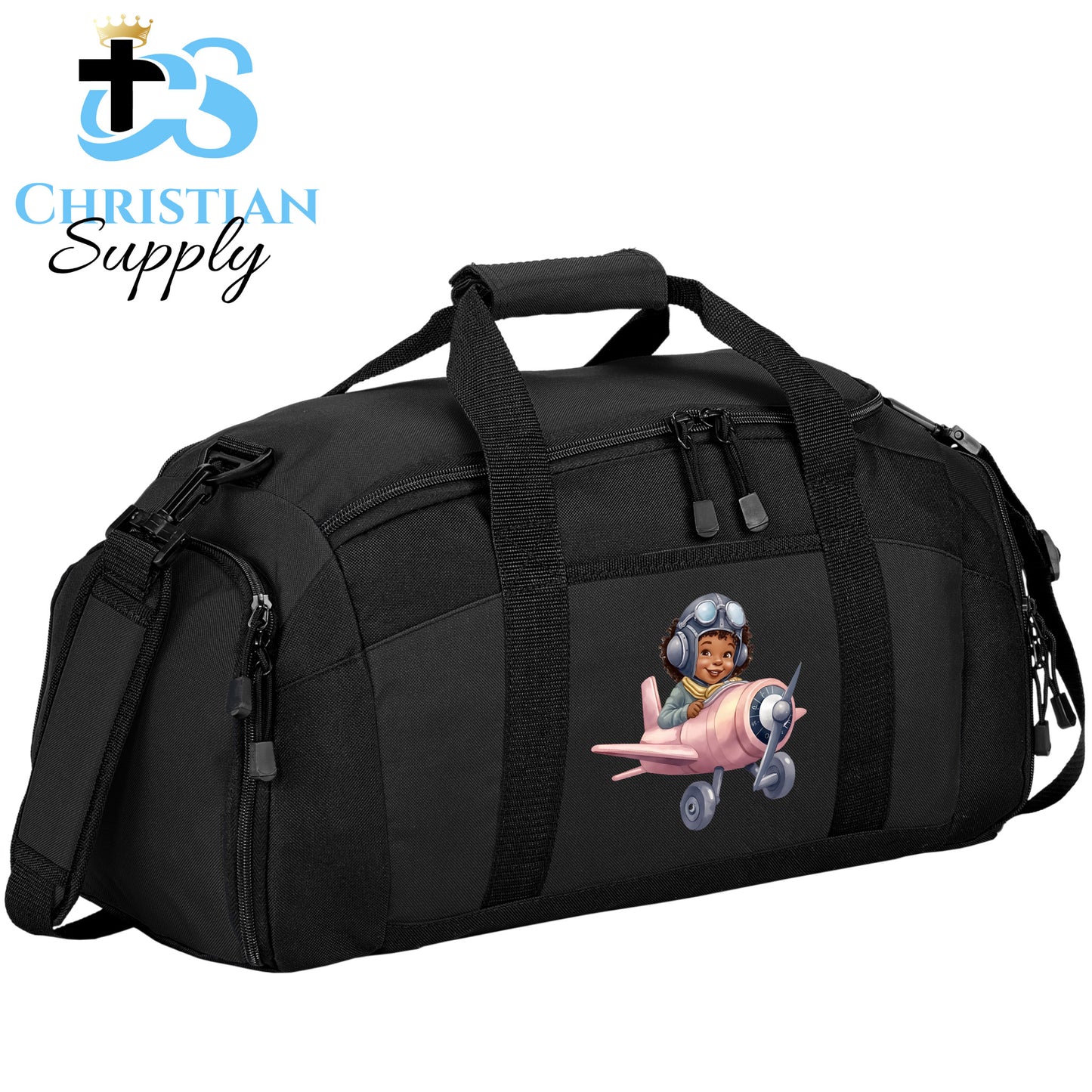 Kids Christian Girl Pilot 1 Duffel Bag