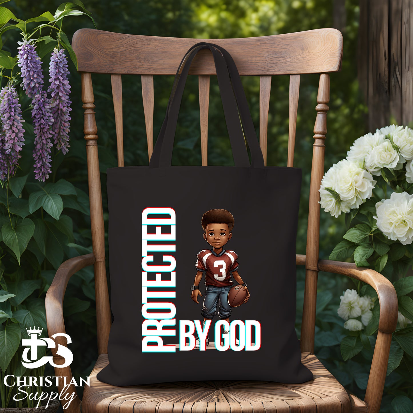 Kids Christian Football Brown Jersey 1 Tote Bag