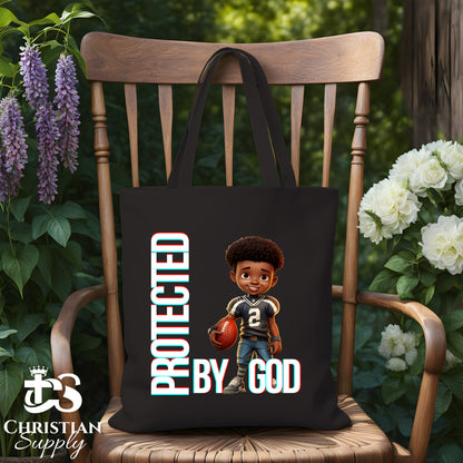 Kids Christian Football Grey Jersey 1 Tote Bag