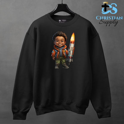 Kids Christian Boy with Rocket Science 2 Apparel