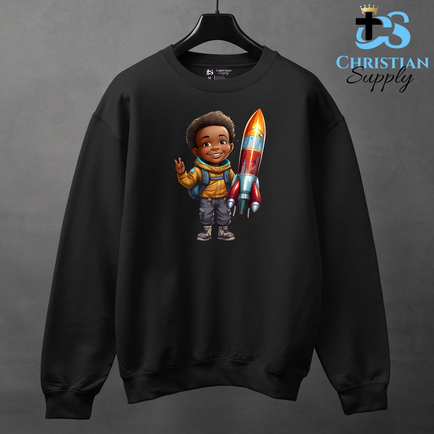 Kids Christian Boy with Rocket Science Apparel