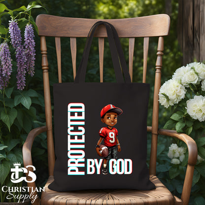 Kids Christian Football Red Jersey 3 Tote Bag