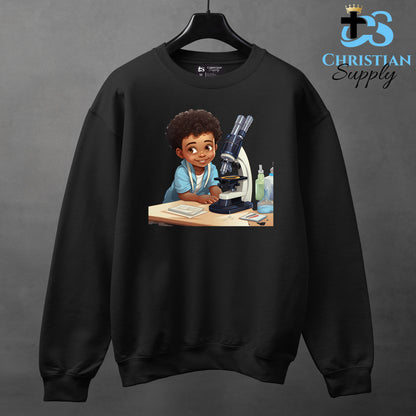 Kids Christian Scientist with Microscope 3 Apparel