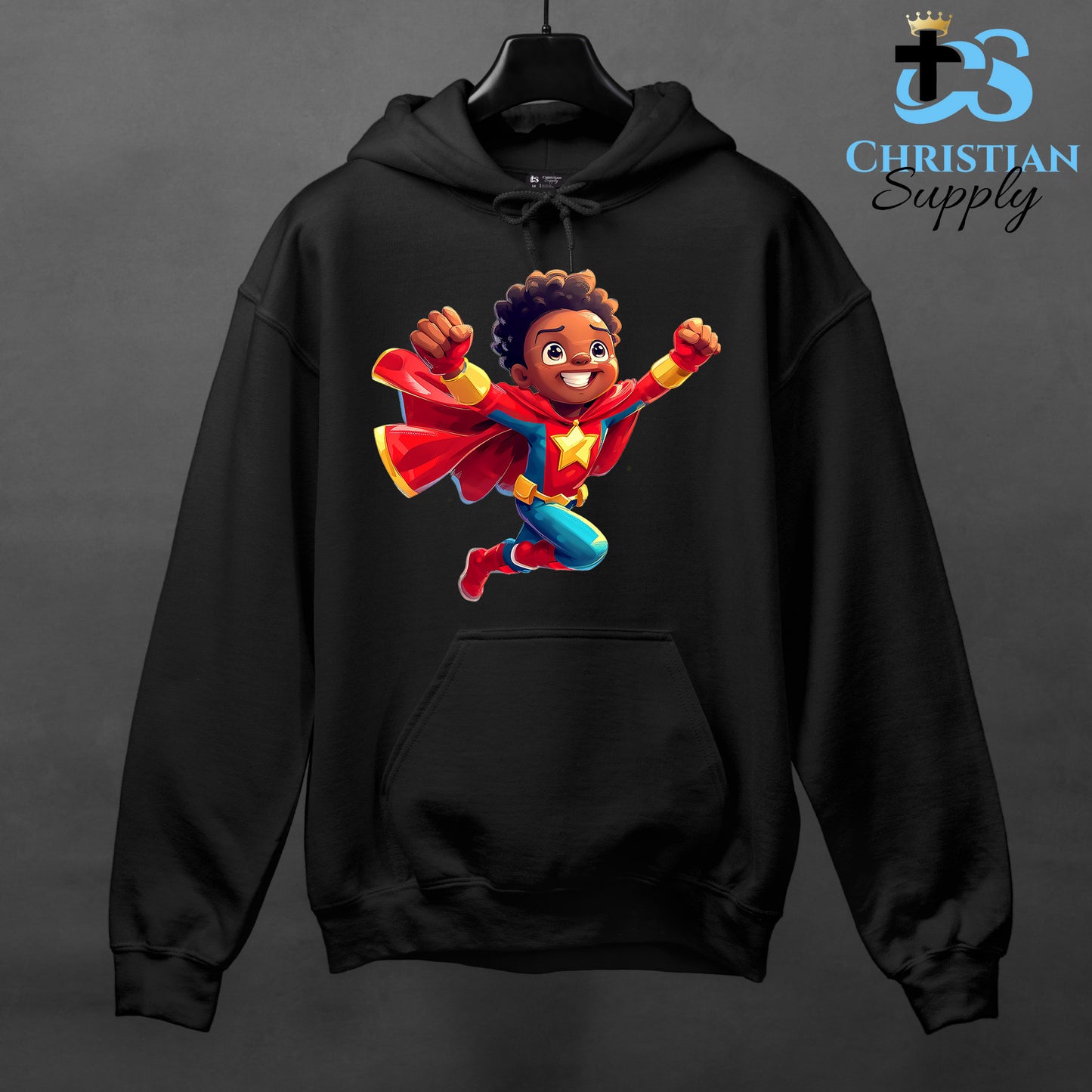 Kids Christian Star Super Boy Red Outfit Apparel