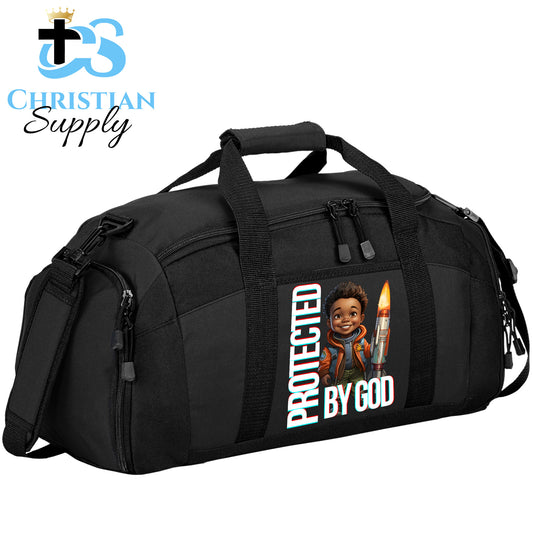 Kids Christian Boy with Rocket Science 2 Duffel Bag