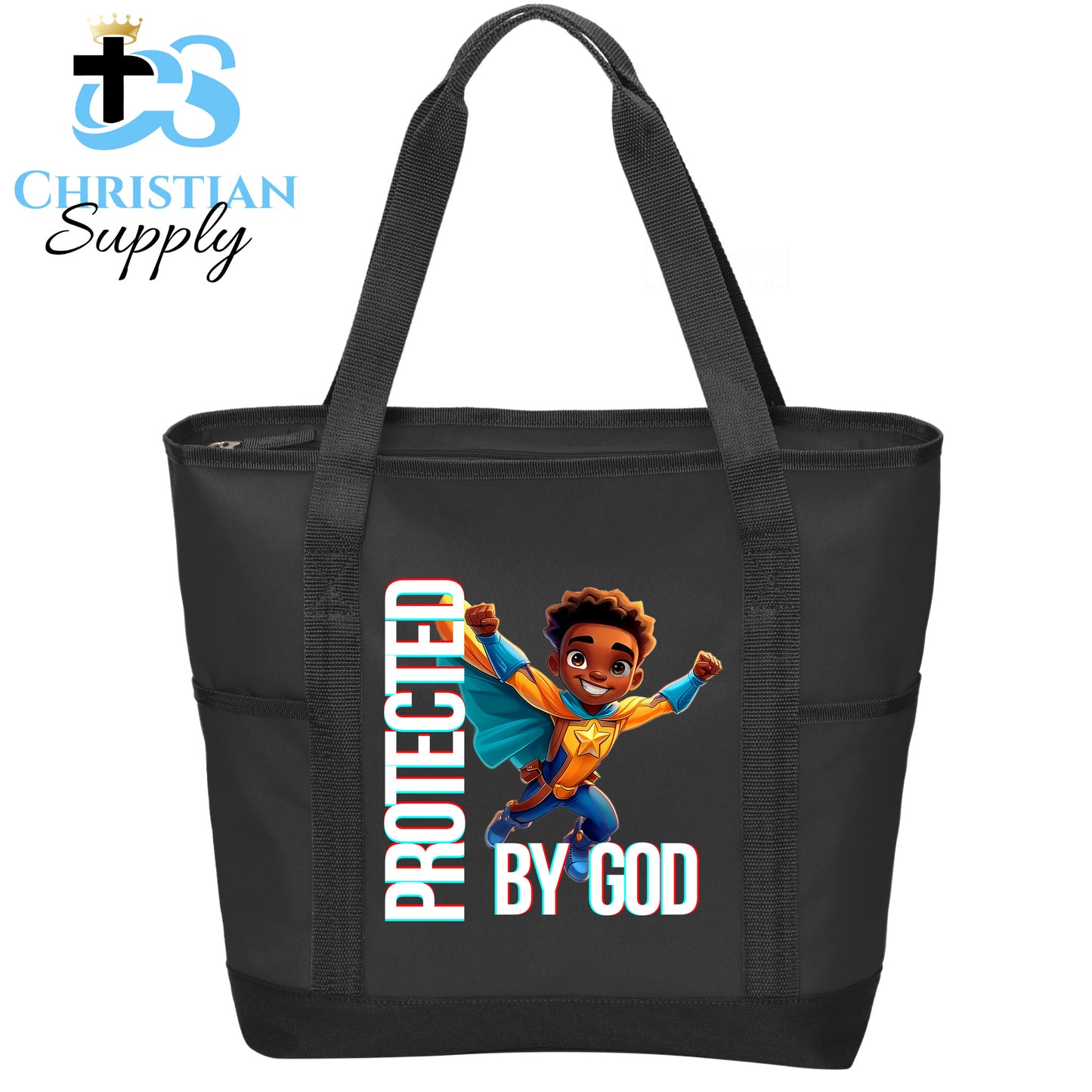 Kids Christian Star Super Boy Yellow Outfit Tote Bag