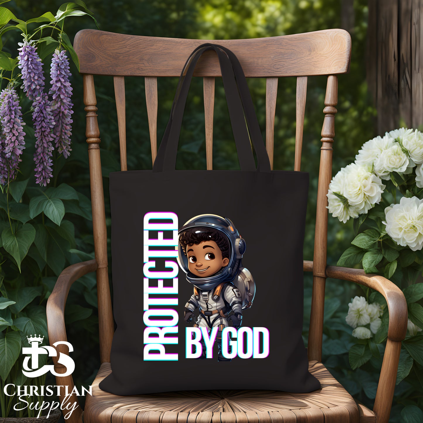 Kids Christian Boy Astronaut Tote Bag