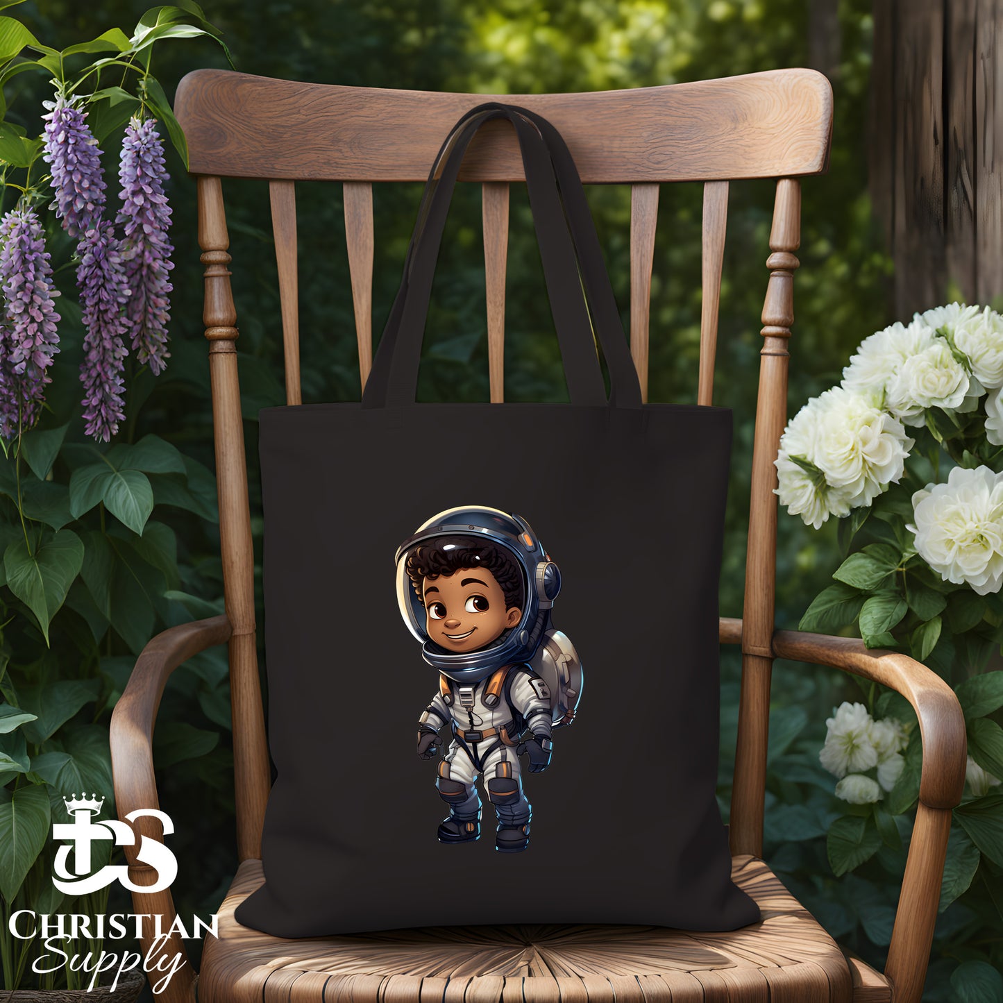 Kids Christian Boy Astronaut Tote Bag