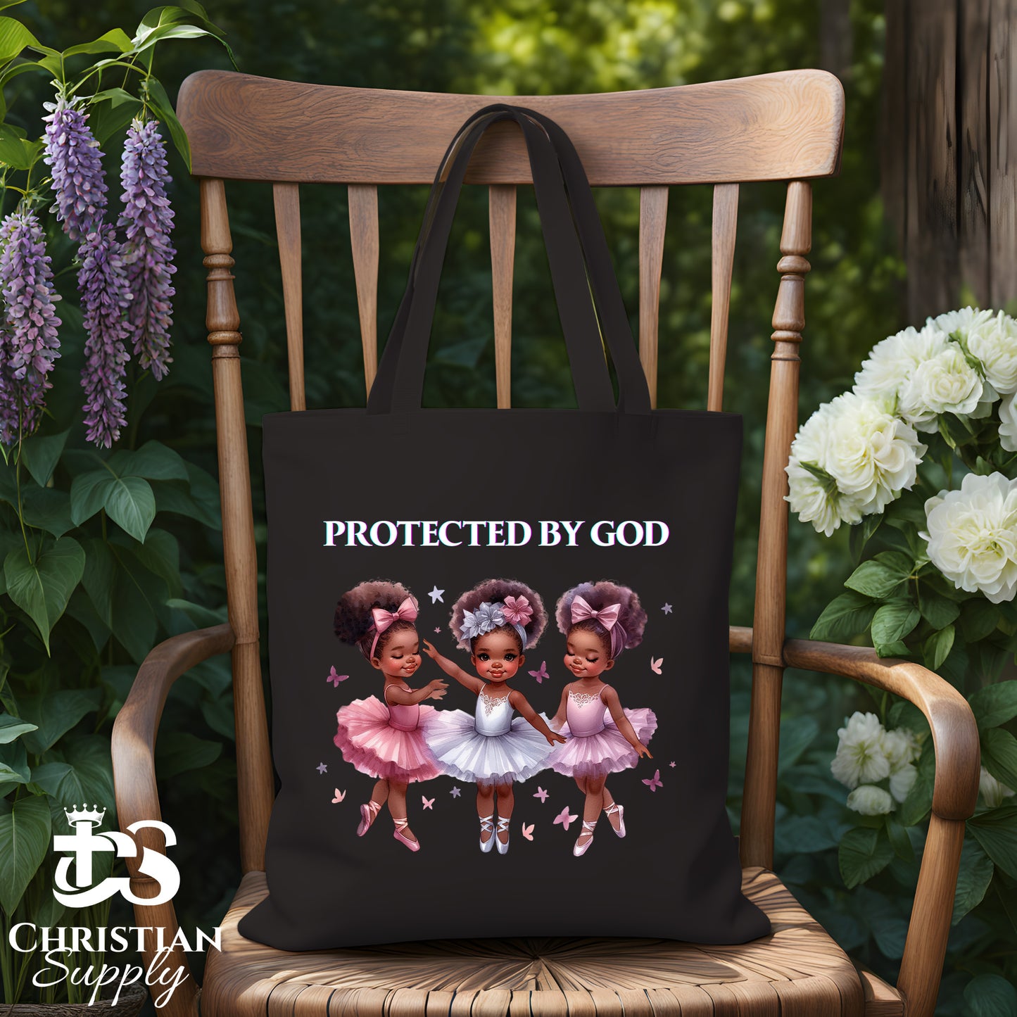 Kids Christian 3 Ballerinas Tote Bag