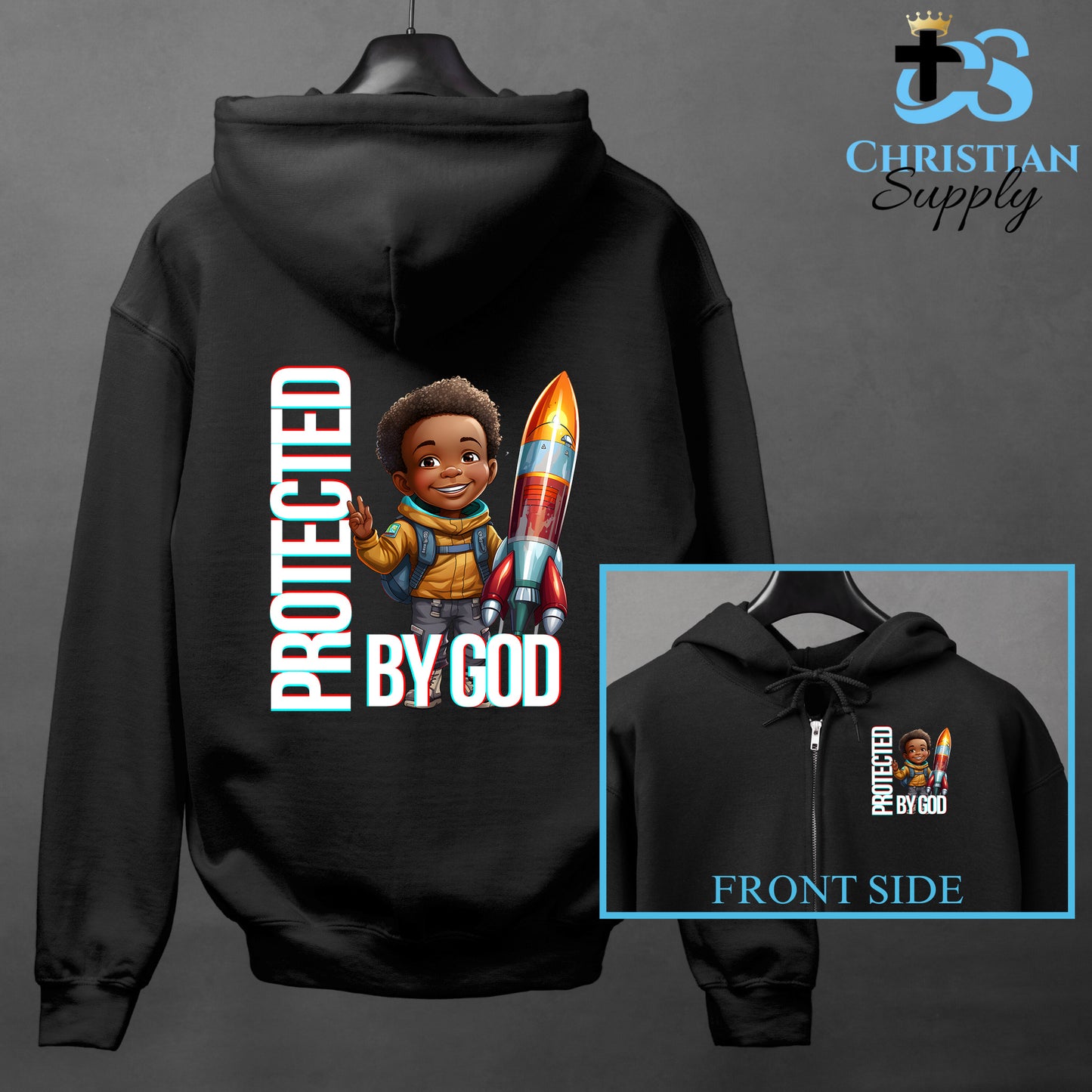 Kids Christian Boy with Rocket Science Apparel