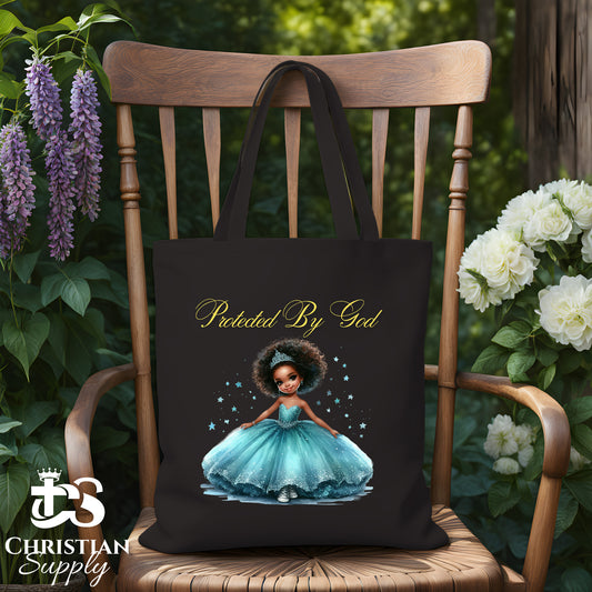 Kids Christian Princess Blue Tote Bag