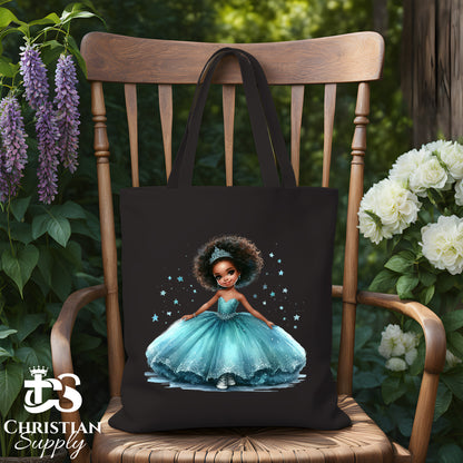 Kids Christian Princess Blue Tote Bag