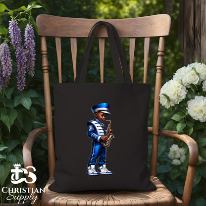 Kids Christian Marching Band Saxophone Tote Bag