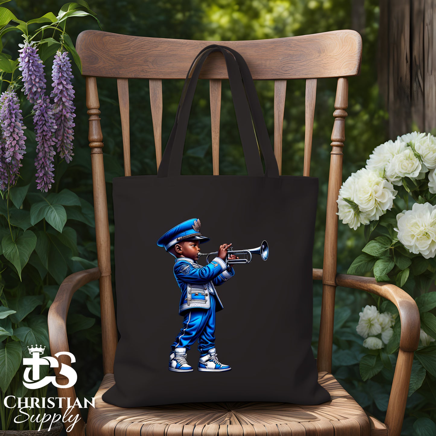 Kids Christian Marching Band Trumpet Tote Bag