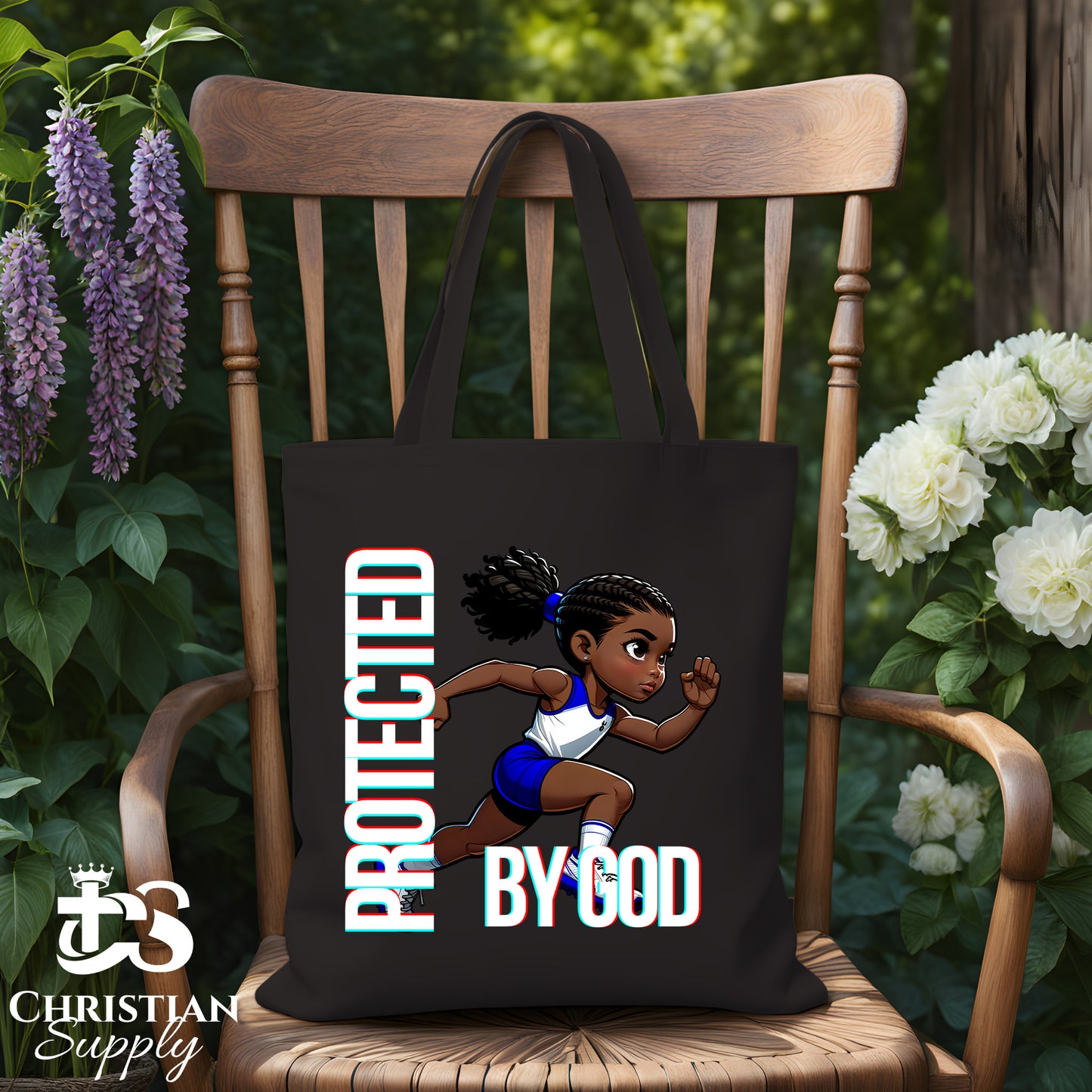 Kids Christian Track and Field Runner 2 Tote Bag